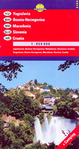 Yugoslavia, Bosnia-Herzegovina, Macedonia, Slovenia, Croatia 1 : 850 000