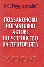 Подзаконови нормативни актове по устройство на територията