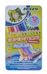Акварелни моливи JOLLY KINDERFEST AQUA, метална кутия<br>12 цвята 