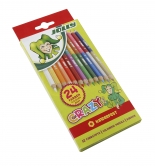 Двувърхи цветни моливи JOLLY CRAZY, 12 броя<br>24 цвята