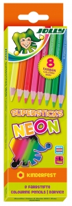 Цветни моливи JOLLY KINDERFEST NEON MIX<br>8 цвята